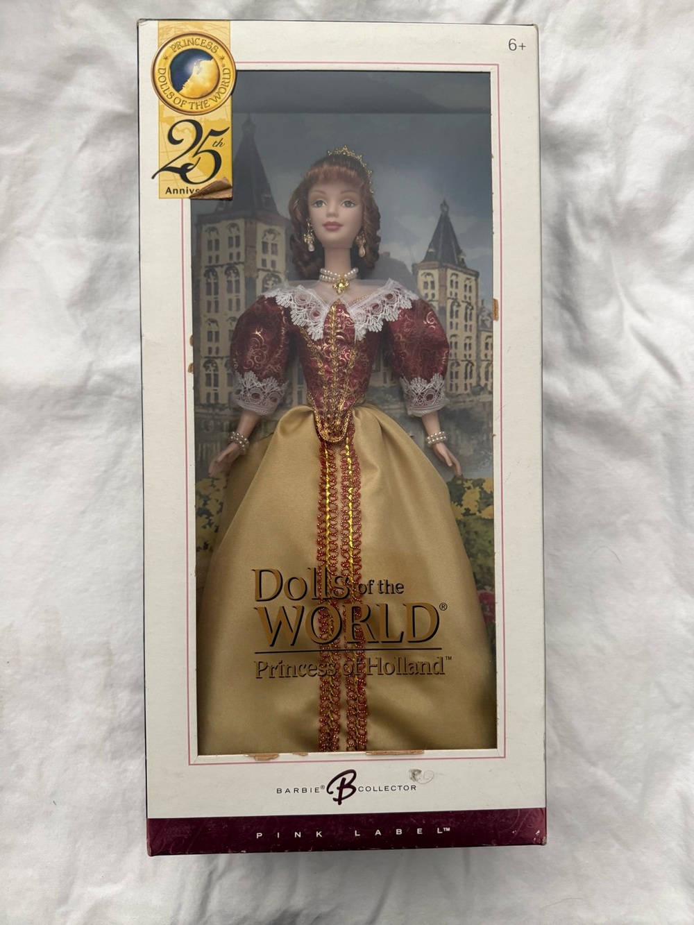 Barbie Dolls of the World Princess of Holland - Burgundy & Gold